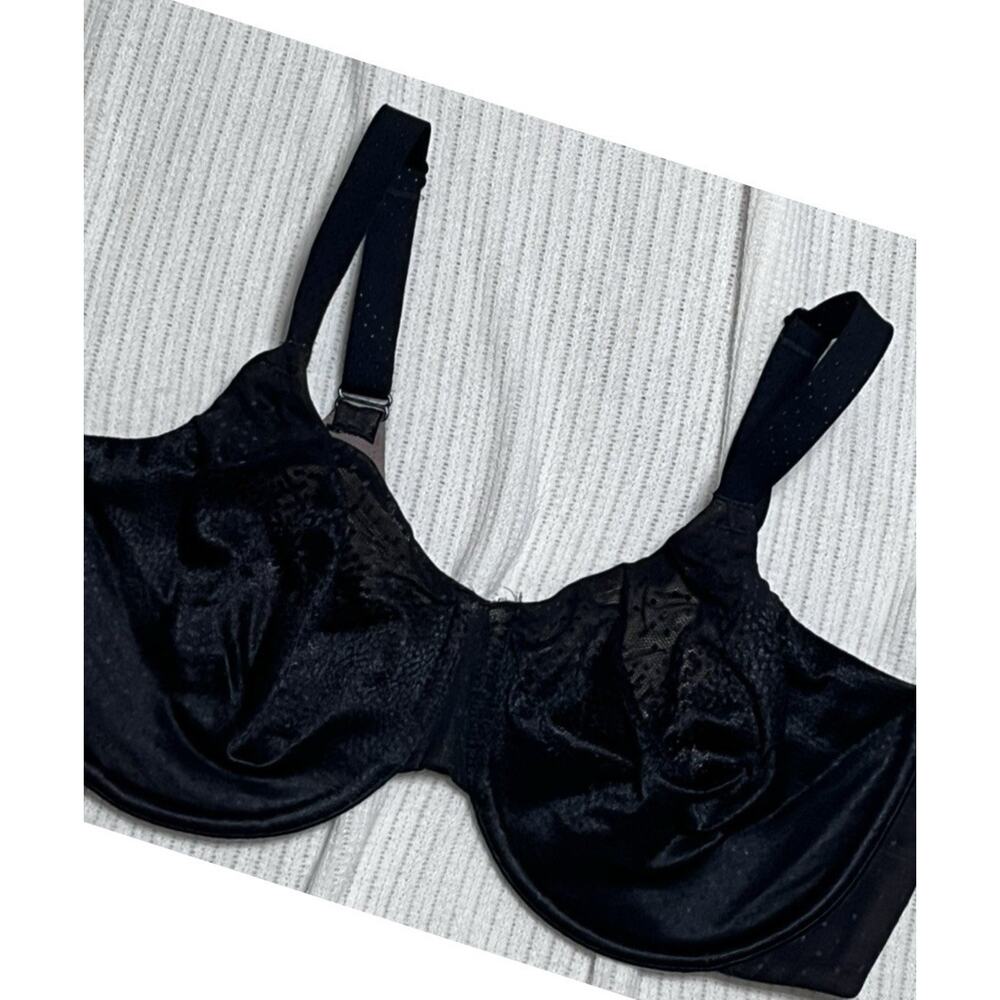 Wacoal Back Appeal Full Coverage Underwire Bra 855303 Black Sz 36DDD